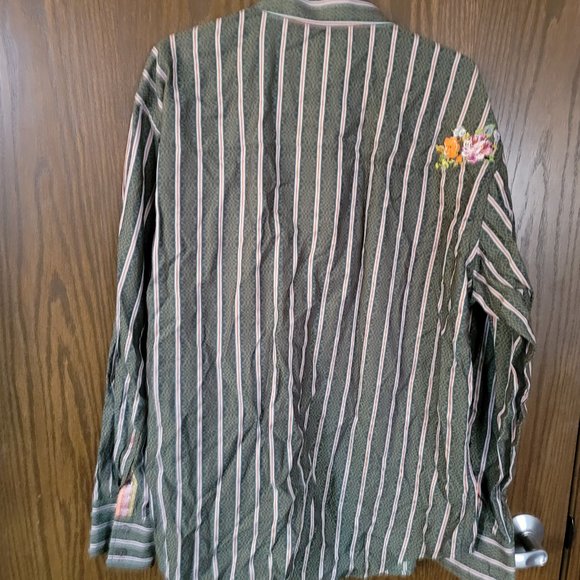 RARE Robert Graham Button Down Floral Embroidery Long Sleeve Dress Shirt 2XL XXL - Picture 13 of 16